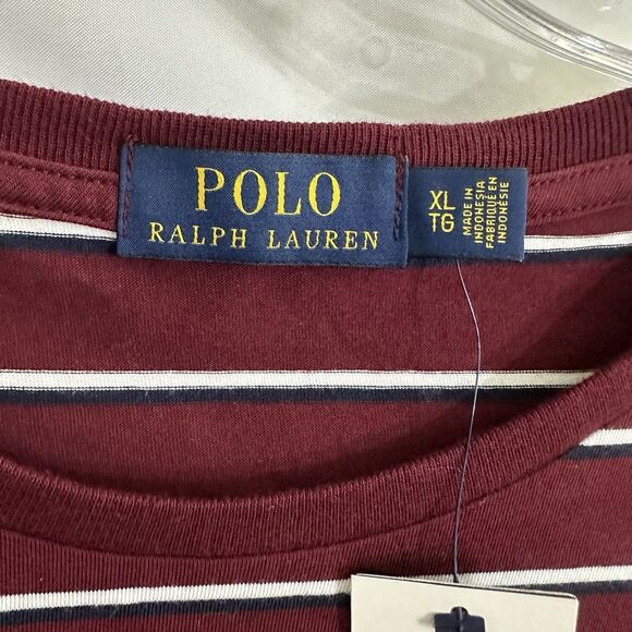 LOT 3 Polo Ralph Lauren Shirt Mens XL Striped Custom Slim Fit Pony Crewneck - Picture 3 of 8